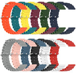 22 mm breites Silikonarmband im Ocean-Style, einfarbig, für Samsung Galaxy Watch3 (45 mm), Samsung Galaxy Watch (46 mm), Samsung Gear S3 Classic und Samsung Gear S3 Frontier
