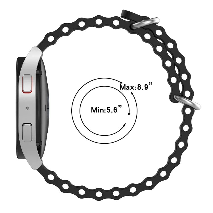 22 mm breites Silikonarmband im Ocean-Style, einfarbig, für Samsung Galaxy Watch3 (45 mm), Samsung Galaxy Watch (46 mm), Samsung Gear S3 Classic und Samsung Gear S3 Frontier