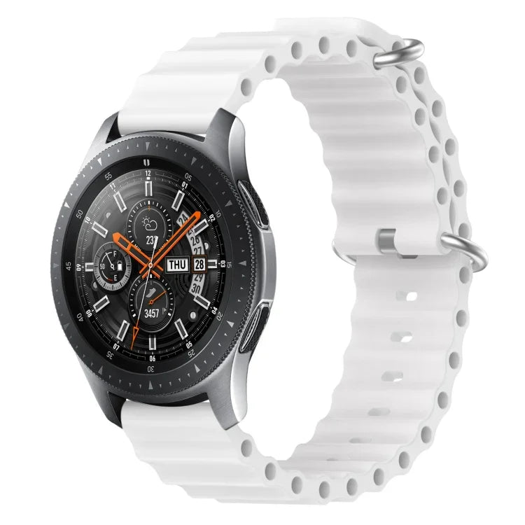 22 mm breites Silikonarmband im Ocean-Style, einfarbig, für Samsung Galaxy Watch3 (45 mm), Samsung Galaxy Watch (46 mm), Samsung Gear S3 Classic und Samsung Gear S3 Frontier
