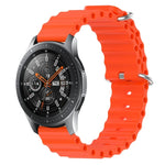 22 mm breites Silikonarmband im Ocean-Style, einfarbig, für Samsung Galaxy Watch3 (45 mm), Samsung Galaxy Watch (46 mm), Samsung Gear S3 Classic und Samsung Gear S3 Frontier
