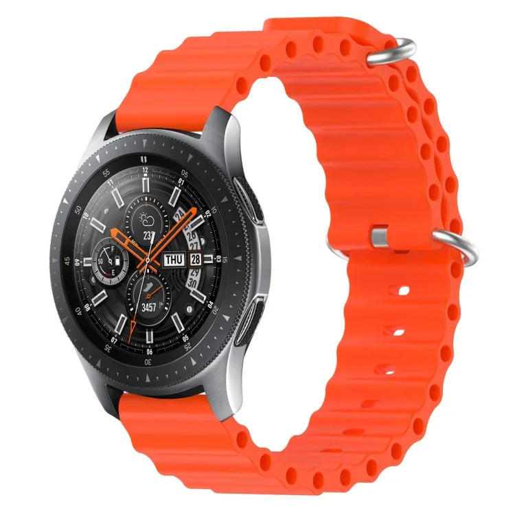22 mm breites Silikonarmband im Ocean-Style, einfarbig, für Samsung Galaxy Watch3 (45 mm), Samsung Galaxy Watch (46 mm), Samsung Gear S3 Classic und Samsung Gear S3 Frontier