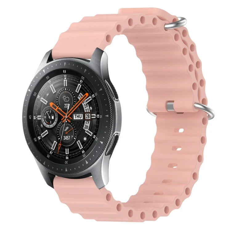 22 mm breites Silikonarmband im Ocean-Style, einfarbig, für Samsung Galaxy Watch3 (45 mm), Samsung Galaxy Watch (46 mm), Samsung Gear S3 Classic und Samsung Gear S3 Frontier