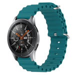 22 mm breites Silikonarmband im Ocean-Style, einfarbig, für Samsung Galaxy Watch3 (45 mm), Samsung Galaxy Watch (46 mm), Samsung Gear S3 Classic und Samsung Gear S3 Frontier