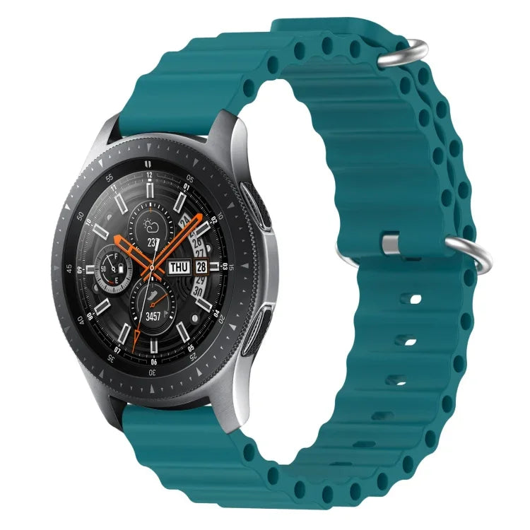 22 mm breites Silikonarmband im Ocean-Style, einfarbig, für Samsung Galaxy Watch3 (45 mm), Samsung Galaxy Watch (46 mm), Samsung Gear S3 Classic und Samsung Gear S3 Frontier