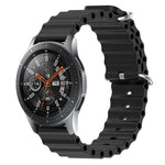 22 mm breites Silikonarmband im Ocean-Style, einfarbig, für Samsung Galaxy Watch3 (45 mm), Samsung Galaxy Watch (46 mm), Samsung Gear S3 Classic und Samsung Gear S3 Frontier