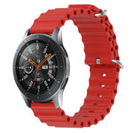 22 mm breites Silikonarmband im Ocean-Style, einfarbig, für Samsung Galaxy Watch3 (45 mm), Samsung Galaxy Watch (46 mm), Samsung Gear S3 Classic und Samsung Gear S3 Frontier