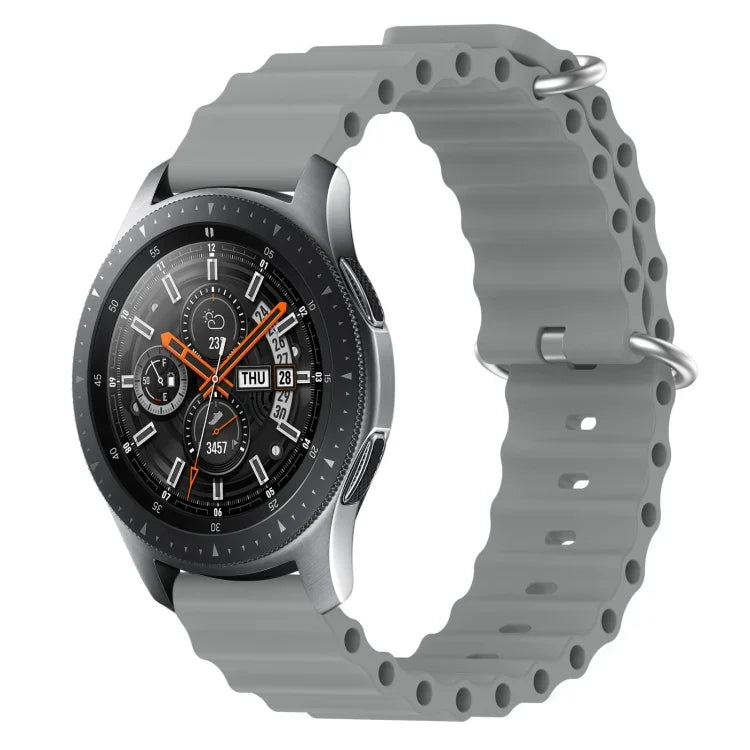 22 mm breites Silikonarmband im Ocean-Style, einfarbig, für Samsung Galaxy Watch3 (45 mm), Samsung Galaxy Watch (46 mm), Samsung Gear S3 Classic und Samsung Gear S3 Frontier
