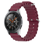 22 mm breites Silikonarmband im Ocean-Style, einfarbig, für Samsung Galaxy Watch3 (45 mm), Samsung Galaxy Watch (46 mm), Samsung Gear S3 Classic und Samsung Gear S3 Frontier