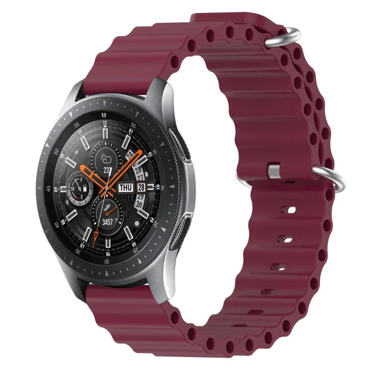 22 mm breites Silikonarmband im Ocean-Style, einfarbig, für Samsung Galaxy Watch3 (45 mm), Samsung Galaxy Watch (46 mm), Samsung Gear S3 Classic und Samsung Gear S3 Frontier