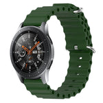 22 mm breites Silikonarmband im Ocean-Style, einfarbig, für Samsung Galaxy Watch3 (45 mm), Samsung Galaxy Watch (46 mm), Samsung Gear S3 Classic und Samsung Gear S3 Frontier