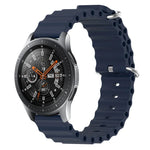 22 mm breites Silikonarmband im Ocean-Style, einfarbig, für Samsung Galaxy Watch3 (45 mm), Samsung Galaxy Watch (46 mm), Samsung Gear S3 Classic und Samsung Gear S3 Frontier