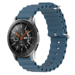 22 mm breites Silikonarmband im Ocean-Style, einfarbig, für Samsung Galaxy Watch3 (45 mm), Samsung Galaxy Watch (46 mm), Samsung Gear S3 Classic und Samsung Gear S3 Frontier