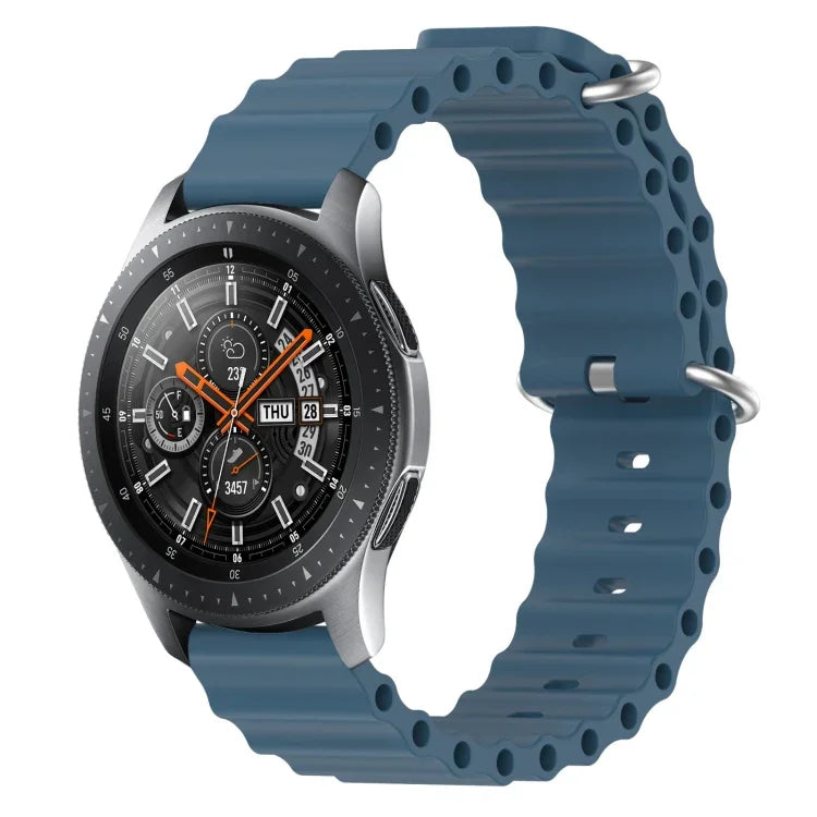 22 mm breites Silikonarmband im Ocean-Style, einfarbig, für Samsung Galaxy Watch3 (45 mm), Samsung Galaxy Watch (46 mm), Samsung Gear S3 Classic und Samsung Gear S3 Frontier