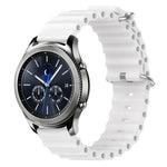 22 mm breites Silikonarmband im Ocean-Style, einfarbig, für Samsung Galaxy Watch3 (45 mm), Samsung Galaxy Watch (46 mm), Samsung Gear S3 Classic und Samsung Gear S3 Frontier