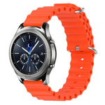 22 mm breites Silikonarmband im Ocean-Style, einfarbig, für Samsung Galaxy Watch3 (45 mm), Samsung Galaxy Watch (46 mm), Samsung Gear S3 Classic und Samsung Gear S3 Frontier