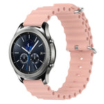 22 mm breites Silikonarmband im Ocean-Style, einfarbig, für Samsung Galaxy Watch3 (45 mm), Samsung Galaxy Watch (46 mm), Samsung Gear S3 Classic und Samsung Gear S3 Frontier