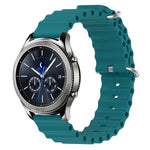 22 mm breites Silikonarmband im Ocean-Style, einfarbig, für Samsung Galaxy Watch3 (45 mm), Samsung Galaxy Watch (46 mm), Samsung Gear S3 Classic und Samsung Gear S3 Frontier