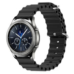 22 mm breites Silikonarmband im Ocean-Style, einfarbig, für Samsung Galaxy Watch3 (45 mm), Samsung Galaxy Watch (46 mm), Samsung Gear S3 Classic und Samsung Gear S3 Frontier