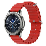 22 mm breites Silikonarmband im Ocean-Style, einfarbig, für Samsung Galaxy Watch3 (45 mm), Samsung Galaxy Watch (46 mm), Samsung Gear S3 Classic und Samsung Gear S3 Frontier