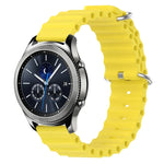 22 mm breites Silikonarmband im Ocean-Style, einfarbig, für Samsung Galaxy Watch3 (45 mm), Samsung Galaxy Watch (46 mm), Samsung Gear S3 Classic und Samsung Gear S3 Frontier