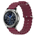 22 mm breites Silikonarmband im Ocean-Style, einfarbig, für Samsung Galaxy Watch3 (45 mm), Samsung Galaxy Watch (46 mm), Samsung Gear S3 Classic und Samsung Gear S3 Frontier