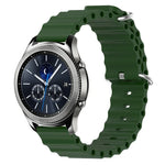22 mm breites Silikonarmband im Ocean-Style, einfarbig, für Samsung Galaxy Watch3 (45 mm), Samsung Galaxy Watch (46 mm), Samsung Gear S3 Classic und Samsung Gear S3 Frontier