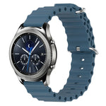 22 mm breites Silikonarmband im Ocean-Style, einfarbig, für Samsung Galaxy Watch3 (45 mm), Samsung Galaxy Watch (46 mm), Samsung Gear S3 Classic und Samsung Gear S3 Frontier