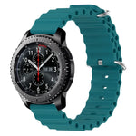 22 mm breites Silikonarmband im Ocean-Style, einfarbig, für Samsung Galaxy Watch3 (45 mm), Samsung Galaxy Watch (46 mm), Samsung Gear S3 Classic und Samsung Gear S3 Frontier
