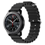 22 mm breites Silikonarmband im Ocean-Style, einfarbig, für Samsung Galaxy Watch3 (45 mm), Samsung Galaxy Watch (46 mm), Samsung Gear S3 Classic und Samsung Gear S3 Frontier