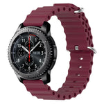 22 mm breites Silikonarmband im Ocean-Style, einfarbig, für Samsung Galaxy Watch3 (45 mm), Samsung Galaxy Watch (46 mm), Samsung Gear S3 Classic und Samsung Gear S3 Frontier