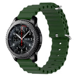 22 mm breites Silikonarmband im Ocean-Style, einfarbig, für Samsung Galaxy Watch3 (45 mm), Samsung Galaxy Watch (46 mm), Samsung Gear S3 Classic und Samsung Gear S3 Frontier