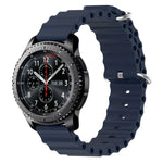 22 mm breites Silikonarmband im Ocean-Style, einfarbig, für Samsung Galaxy Watch3 (45 mm), Samsung Galaxy Watch (46 mm), Samsung Gear S3 Classic und Samsung Gear S3 Frontier