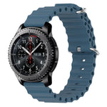 22 mm breites Silikonarmband im Ocean-Style, einfarbig, für Samsung Galaxy Watch3 (45 mm), Samsung Galaxy Watch (46 mm), Samsung Gear S3 Classic und Samsung Gear S3 Frontier