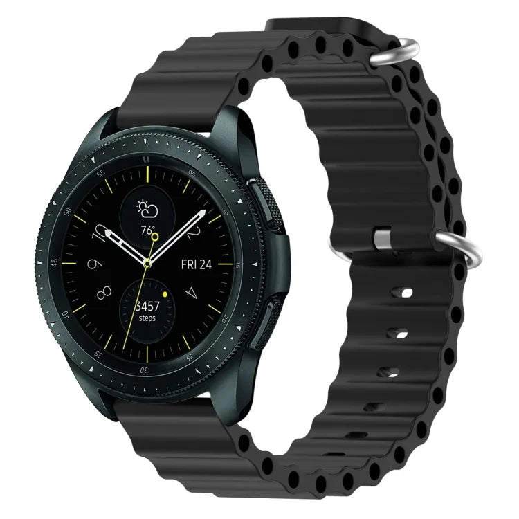 20mm Ocean Style Silicone Solid Color Watch Band, For Samsung Galaxy Watch Active 2 44mm, For Samsung Galaxy Watch 42mm
