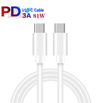 65W Dual PD Typ-C + 3 x USB Multi-Port Ladegerät mit 3A Typ-C zu Typ-C Datenkabel, US-Stecker, US-Stecker + Typ-C zu Typ-C Kabel