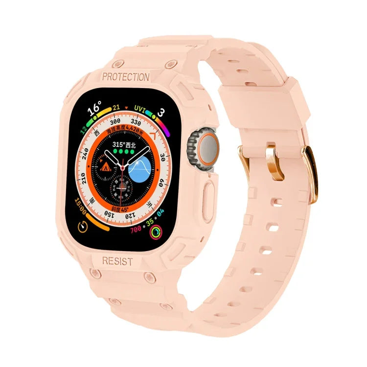 JUNSUNMAY Integrierte TPU-Hülle mit verstellbarem elastischem Armband für Apple Watch Ultra 3 / 2 / 1 (49 mm)