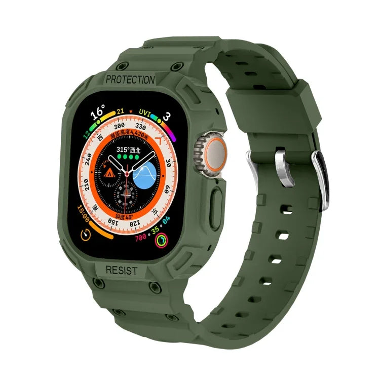 JUNSUNMAY Integrierte TPU-Hülle mit verstellbarem elastischem Armband für Apple Watch Ultra 3 / 2 / 1 (49 mm)