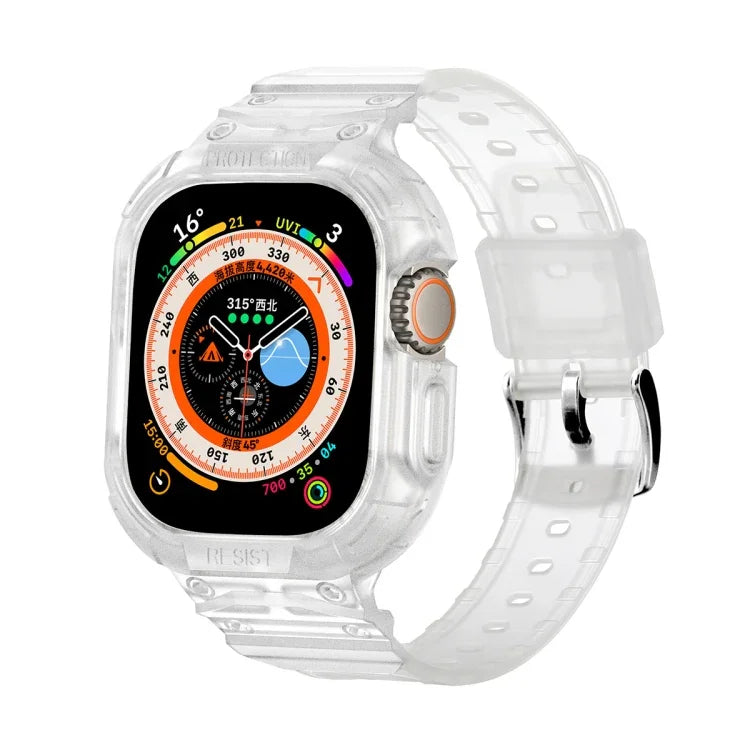 JUNSUNMAY Integrierte TPU-Hülle mit verstellbarem elastischem Armband für Apple Watch Ultra 3 / 2 / 1 (49 mm)