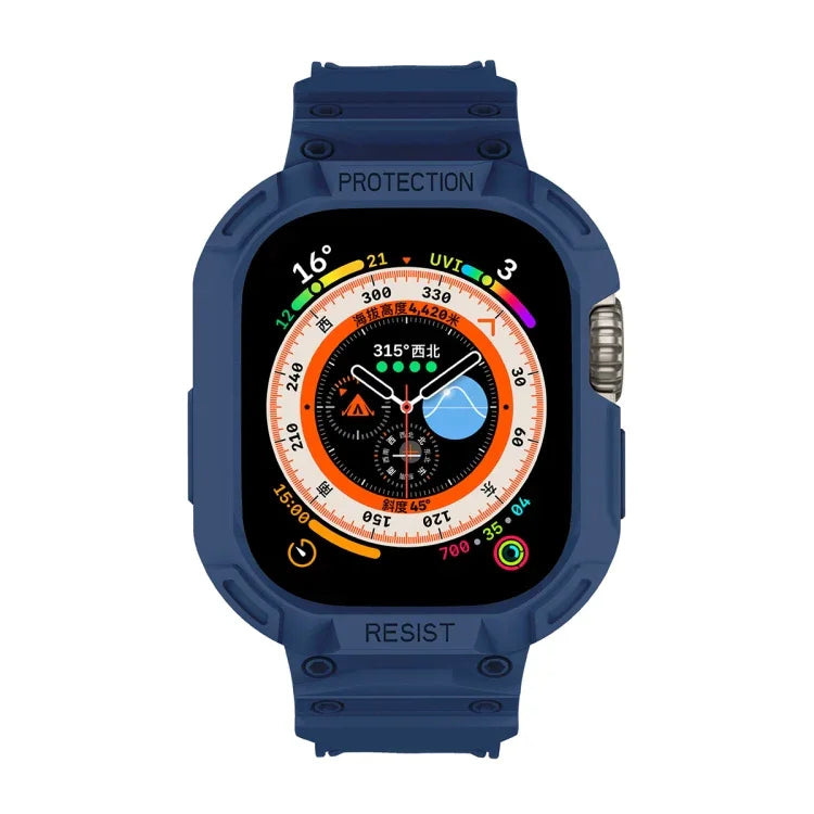 JUNSUNMAY Integrierte TPU-Hülle mit verstellbarem elastischem Armband für Apple Watch Ultra 3 / 2 / 1 (49 mm)