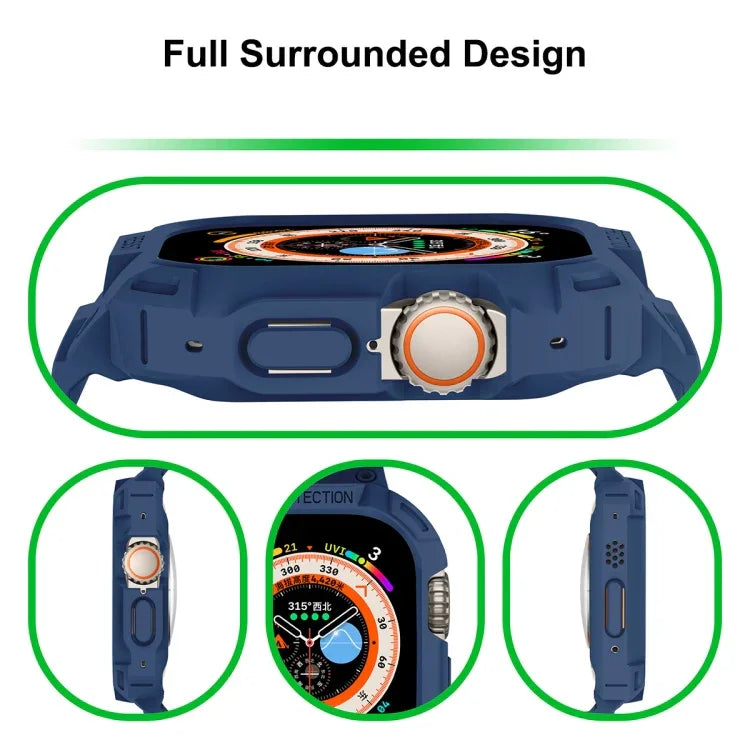 JUNSUNMAY Integrierte TPU-Hülle mit verstellbarem elastischem Armband für Apple Watch Ultra 3 / 2 / 1 (49 mm)