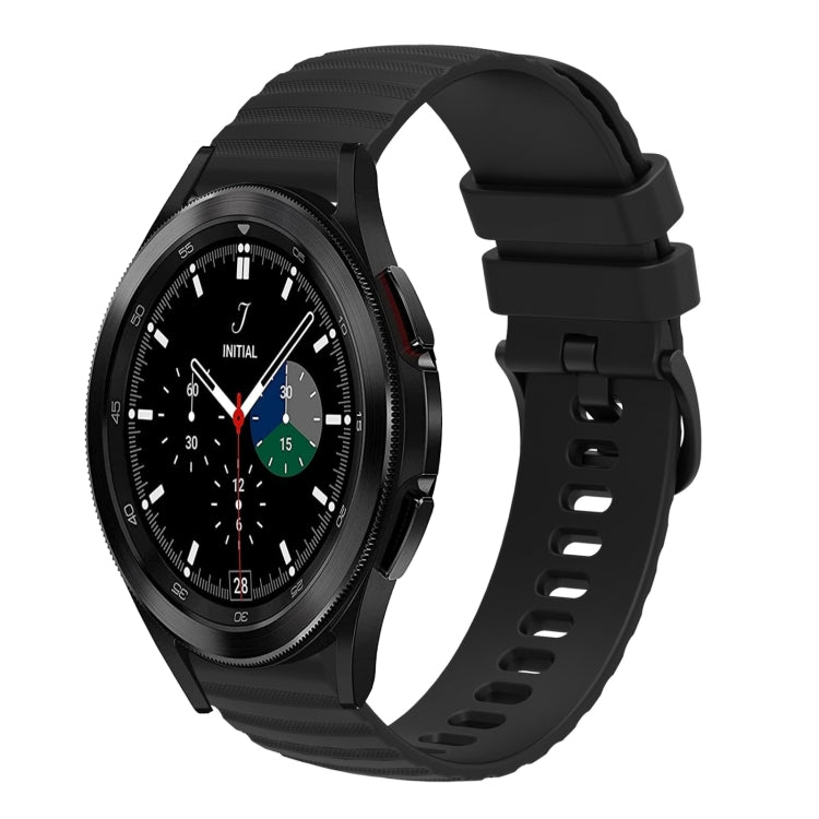 20mm gewelltes, gepunktetes, einfarbiges Silikon-Uhrenarmband, für Samsung Galaxy Watch4 Classic 42mm/46mm, für Samsung Galaxy Gear Sport, für Samsung Galaxy Watch Active2 40mm/44mm, für Samsung Galaxy Watch 42mm