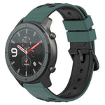 22mm Two-Color Porous Silicone Watch Band, For Amazfit 3, For Amazfit GTR 47mm