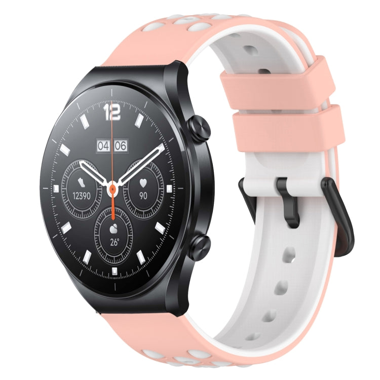 22mm Two-Color Porous Silicone Watch Band, For Xiaomi MI Watch S1, For Xiaomi MI Watch S1 Pro, For Xiaomi MI Watch Color 2, For Xiaomi MI Watch Sport