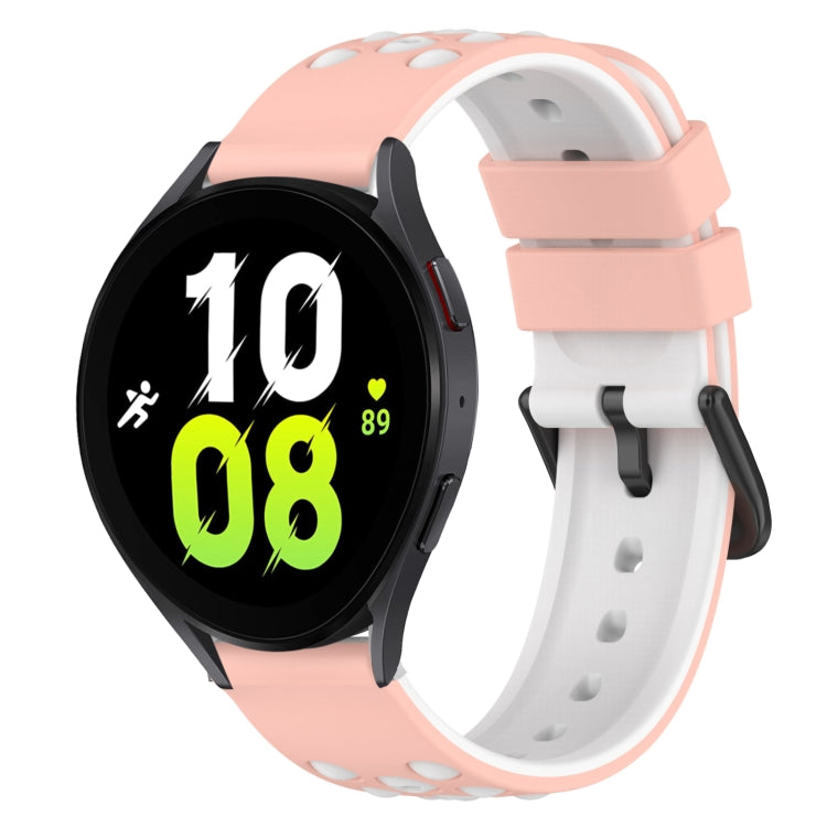 22mm zweifarbiges Silikon-Uhrenarmband, Für Samsung Galaxy Watch5 44mm, Für Samsung Galaxy Watch5 40mm, Für Samsung Galaxy Watch5 Pro 45mm, Für Samsung Galaxy Watch4 44mm