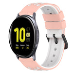 22mm zweifarbiges Silikon-Armband, Für Samsung Galaxy Watch Active2 44mm, Für Samsung Galaxy Watch 42mm