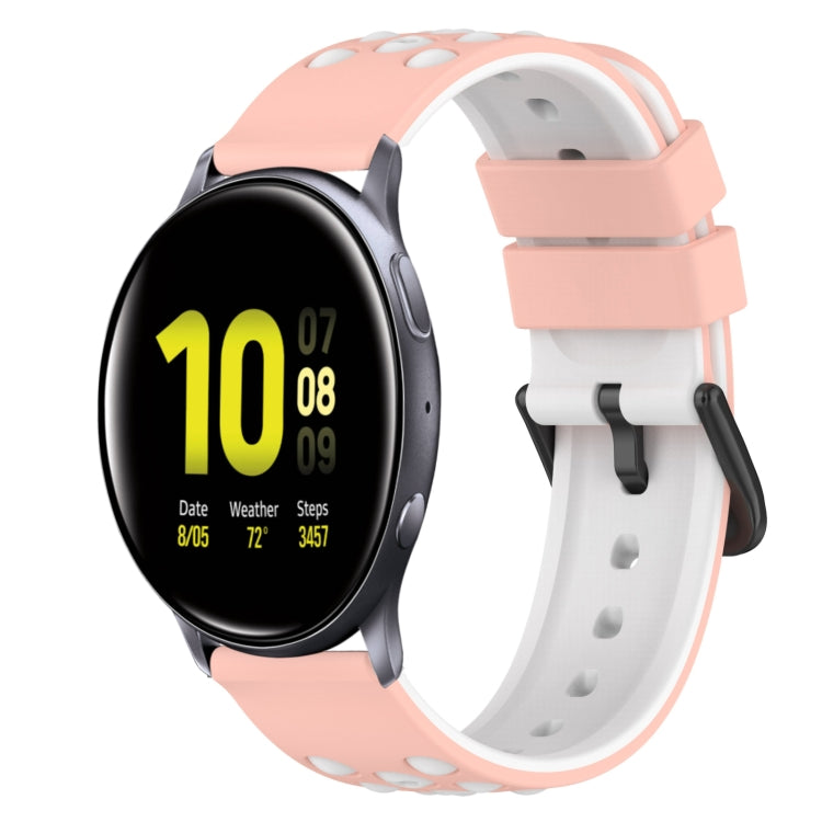 22mm zweifarbiges Silikon-Armband, Für Samsung Galaxy Watch Active2 44mm, Für Samsung Galaxy Watch 42mm