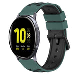 22mm zweifarbiges Silikon-Armband, Für Samsung Galaxy Watch Active2 44mm, Für Samsung Galaxy Watch 42mm