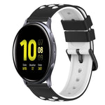 22mm zweifarbiges Silikon-Armband, Für Samsung Galaxy Watch Active2 44mm, Für Samsung Galaxy Watch 42mm