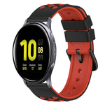 22mm zweifarbiges Silikon-Armband, Für Samsung Galaxy Watch Active2 44mm, Für Samsung Galaxy Watch 42mm