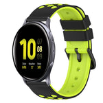 22mm zweifarbiges Silikon-Armband, Für Samsung Galaxy Watch Active2 44mm, Für Samsung Galaxy Watch 42mm